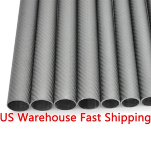 3k Carbon Fiber Tube OD 10 12 14 15 16 18 19 20 21 - 25 26-40mm x 500mm US - Picture 1 of 5