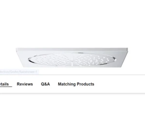 Grohe 27468000 #52 2.5 GPM Flush Mount Ceiling Rain Shower Head with DreamSpray - Picture 1 of 1
