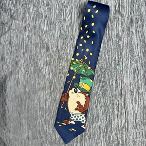 Bold Taz Tasmanian Devil St Patrick's Day polyester novelty neck tie - Picture 1 of 4