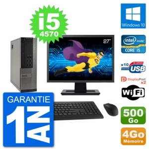 PC DELL 7020 SFF Bildschirm 27 " Intel i5-4570 RAM 4Go Disc 500Go Windows 10 - Bild 1 von 3