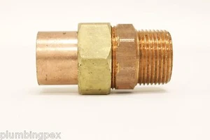1" x 1" Cast Copper Male CxM Sweat x IPS Thread Union Plumbing Fitting -5 Pieces - Imagen 1 de 1