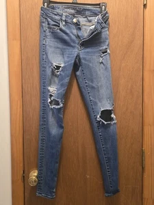 American Eagle Outfitters Women's Super Stretch Skinny Jeans Women’s Sz 1 - Picture 1 of 9