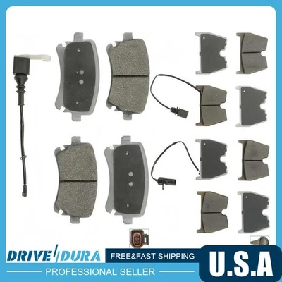 Front Rear Disc Brake Pad Set fits 2007-2008 Audi RS4 - Image 1 of 2