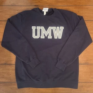 UMW University Of Mary Washington Champion Sweatshirt Size Large Navy Blue - Picture 1 of 10