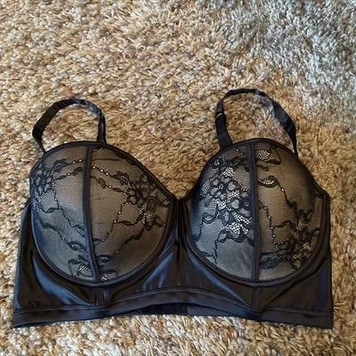 Sujetador con aros acolchado negro de encaje Kardashian Collection - Talla 36DD - NUEVO SIN ETIQUETAS Foto 1 de 4