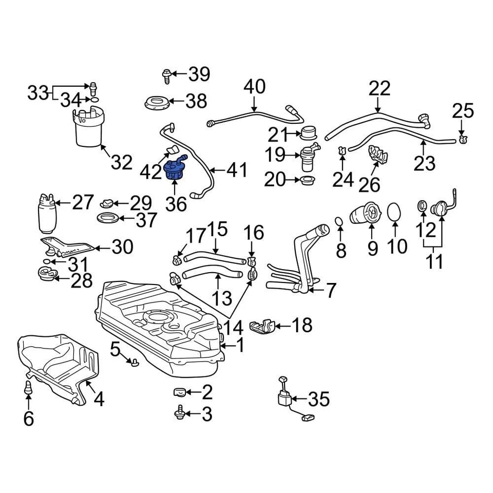 For Toyota Echo 2000-2005 Toyota 7702452030 Fuel Pump Housing Foto 1 de 1