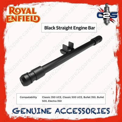 Barra de motor recta negra para Royal Enfield Classic 350/500 UCE Bullet 1990603 Foto 1 de 4