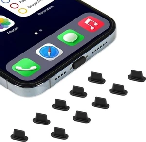 CaseBuy 10x Anti Staub Stecker kompatibel mit iPhone 14, 14 Pro 10er Pack, schwarz  - Bild 1 von 6