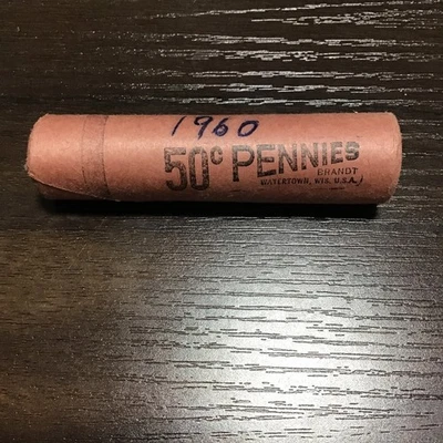 1960 Roll Of Lincoln Pennies￼ - Image 1 of 2