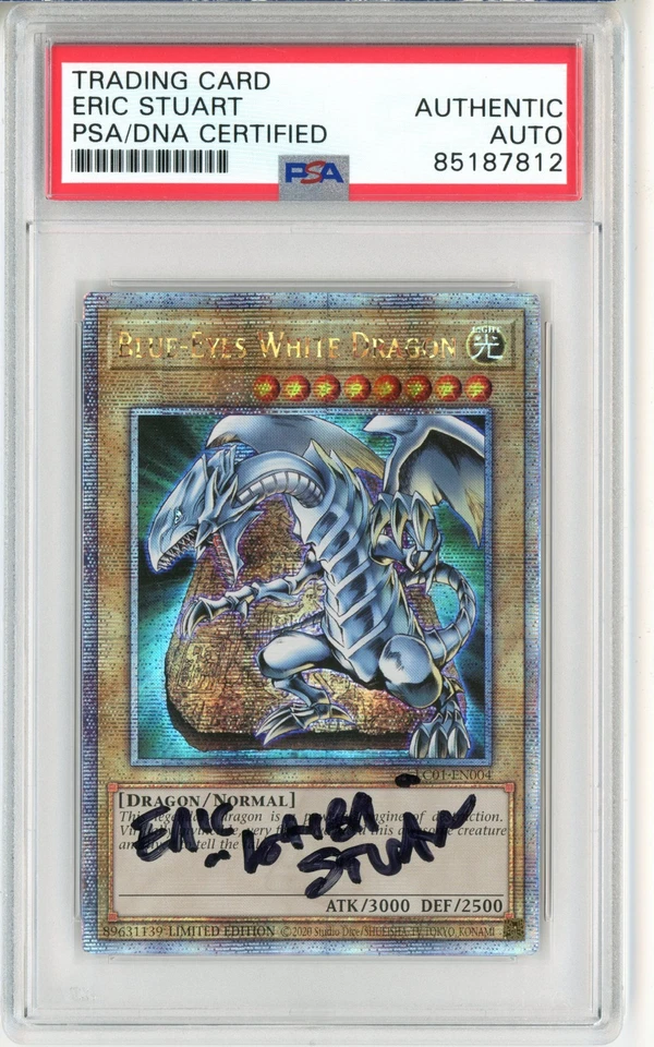 PSA Signed Eric Stuart Blue-Eyes White Dragon Limited Edition LC01-EN004 - Image 1 of 2