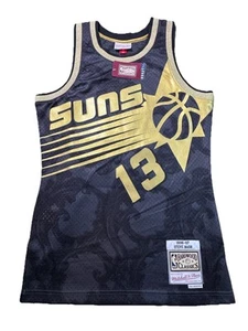 Steve Nash Phoenix Suns NBA Authentic Trikot Mitchell & Ness Schwarz und Gold Neu mit Etikett - Bild 1 von 6