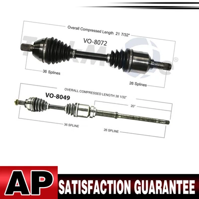 Eje delantero TrakMotive 2 CV para Volvo S40 2005-2010 2005-2010 Volvo V50 Foto 1 de 4