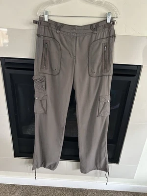 Pantalones cargo Da-Nang excedente de colección para mujer S seda Y2K grunge gris paracaidista usados en excelente estado Foto 1 de 4