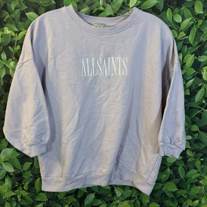 Sudadera AllSaints Lavanda Logo Mujer XS Cuello Redondo Pullover All Saints Púrpura - Imagen 1 de 9