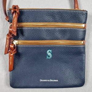 Bolso Bandolera de Cuero Dooney and Bourke Seattle Mariners Azul Triple Cremallera Equipo - Imagen 1 de 6