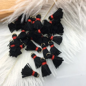 10Pcs Mini Cotton Tassel Bohemian Boho Earring Necklace Making DIY Jewelry Craft - Picture 1 of 26