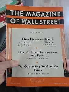 Magazine of Wall Street wyckoff 1932 Vol 50 No. 13 - Picture 1 of 3