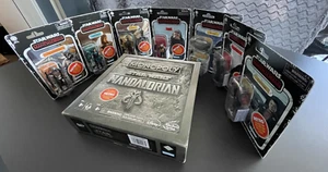 Star Wars Mandalorian Retro Collection WAVE 1 incl Monopoly Set Of 8 New Figures - Picture 1 of 24