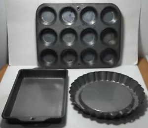 Teglie da forno EKCO 3 diverse. Muffin, crosta di torta e quadrato - Foto 1 di 5