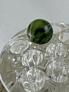 MARBLE MF CHRISTENSEN GREEN SLAG 11/16" MINT GREAT COLOR - Picture 1 of 5