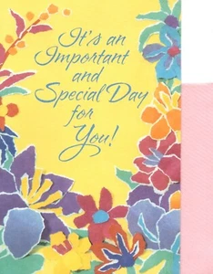 Tarjeta de felicitación con tema floral día importante de felicitación graduación - Imagen 1 de 3