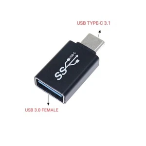 USB 3.1 Type-C Male to USB 3.0 A Female OTG Adapter Converter - Picture 1 of 2