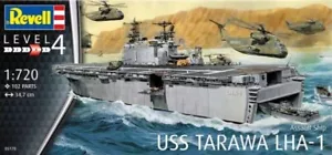 Revell Model Kit Scale 1/720 USS Tarawa LHA-1 Assault Aircraft Carrier # 0517 - Picture 1 of 3