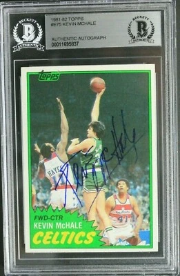 Подписанная карточка дебютанта с автографом Кевина Макхейла из Boston Celtics 1981–82 Topps No75  - Изображение 1 из 4