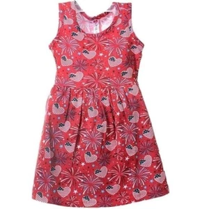 NEW Patriotic American Flag Girls Summer Sundress Sleeveless Dress Size 4T - Picture 1 of 2