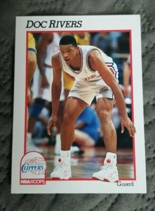 1991-92 Hoops Los Angeles Clippers Basketball Card #380 Doc Rivers - Picture 1 of 2
