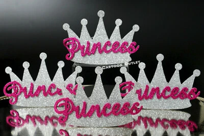 10 Baby Shower Princess Silver Crowns Foam Party Decorations It's a Girl Favors - Image 1 of 4