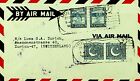 PAKISTAN 1960's PAIR OF 2 ON AIRMAIL COVER FROM MULTAN TO ZUERICH SWITZERLAND