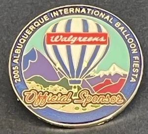 2005 ALBUQUERQUE INTERNATIONAL BALLOON FIESTA PIN Walgreens AIBF Hot Air Gold - Picture 1 of 2