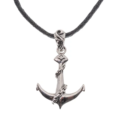 Ciondolo Ancora In Argento Sterlingo 925 Marinaio Pirata Tatuaggio Nave - Immagine 1 di 3