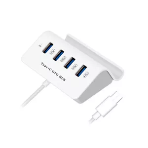 Q19C USB C Hub Adapter USB 2.0 3.0 Hub 4 in 1 Type C 3.1 Splitter Adapter OTG PC - Picture 1 of 10