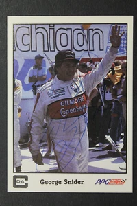 George Snider Indy Race Car Driver Autograph Signed 1987 A&S Racing Card #19 JSA - Picture 1 of 4