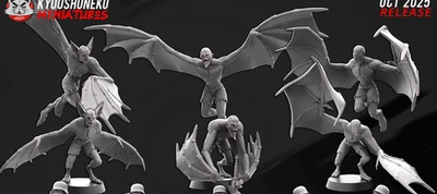 KYOUSHUNEKO MINIATURES Vampiric Mutant Infantry - German Axis - 28mm - Weird War Konflikt 47 compatible