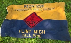 Cub scout flag Flint michigan pack 236 Evergreen. Bsa Has Holes - Picture 1 of 6