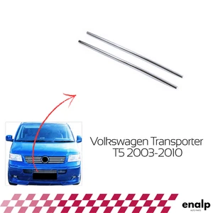 Chrome Front Lower Bumper Molding 2 Pcs for VW Transporter T5 2003-2010 - Picture 1 of 5
