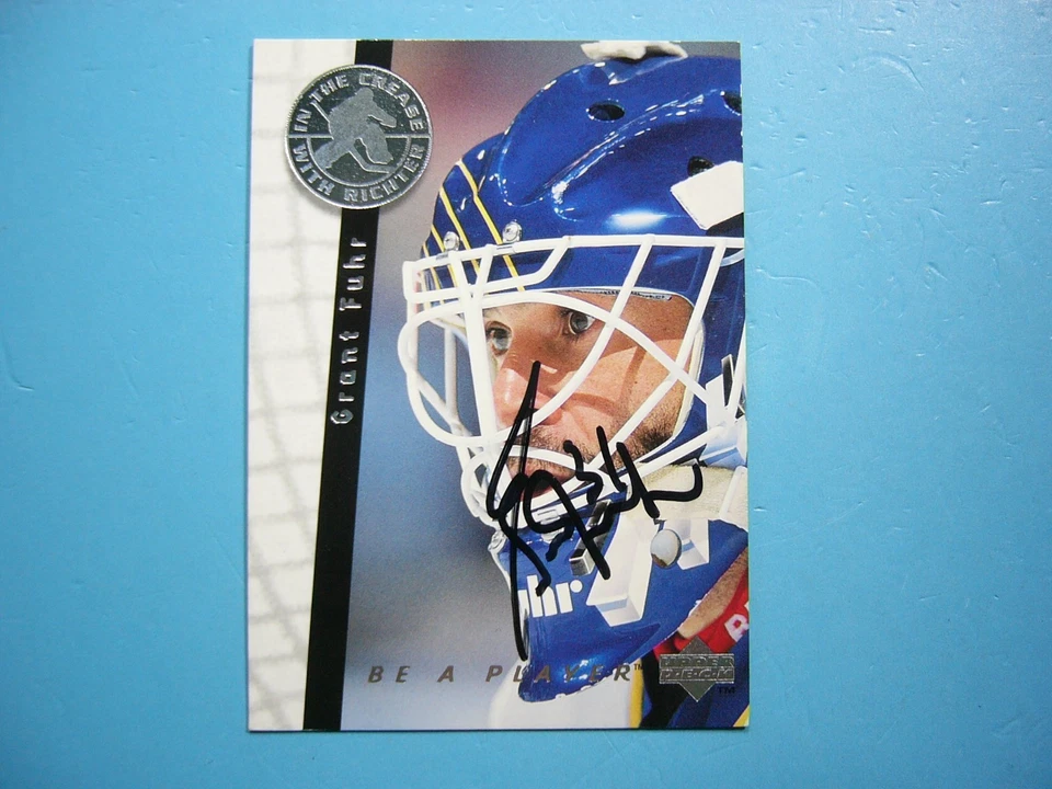 1996 1996/97 UPPER DECK BE A PLAYER HOCKEY CARD 196 GRANT FUHR AUTO AUTOGRAPH UD - Image 1 of 3