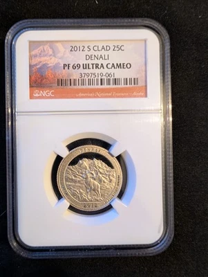 2012-S Denali Quarter, Uncirculated, Graded, PR-69 Ultra Cameo - Image 1 of 2