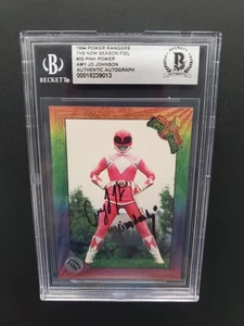 Tarjeta firmada por Amy Jo Johnson Beckett Pink Power 35 Mighty Morphin Power Rangers  - Imagen 1 de 19