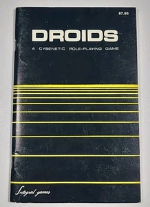 Droids: A Cybernetic Role-Playing Game 1982 Integral Games RARE RPG AI Themed - Imagen 1 de 6