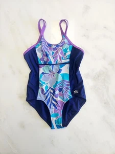 Floral Kids Swim One PieceTX SWIM Floral One-Piece Swimsuit Girls Size 7-8 - Picture 1 of 4