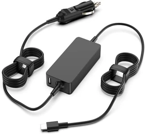 USB C Type C Car Laptop Charger 100W Car Adapter for MacBook Lenovo Dell HP Asus - Afbeelding 1 van 5