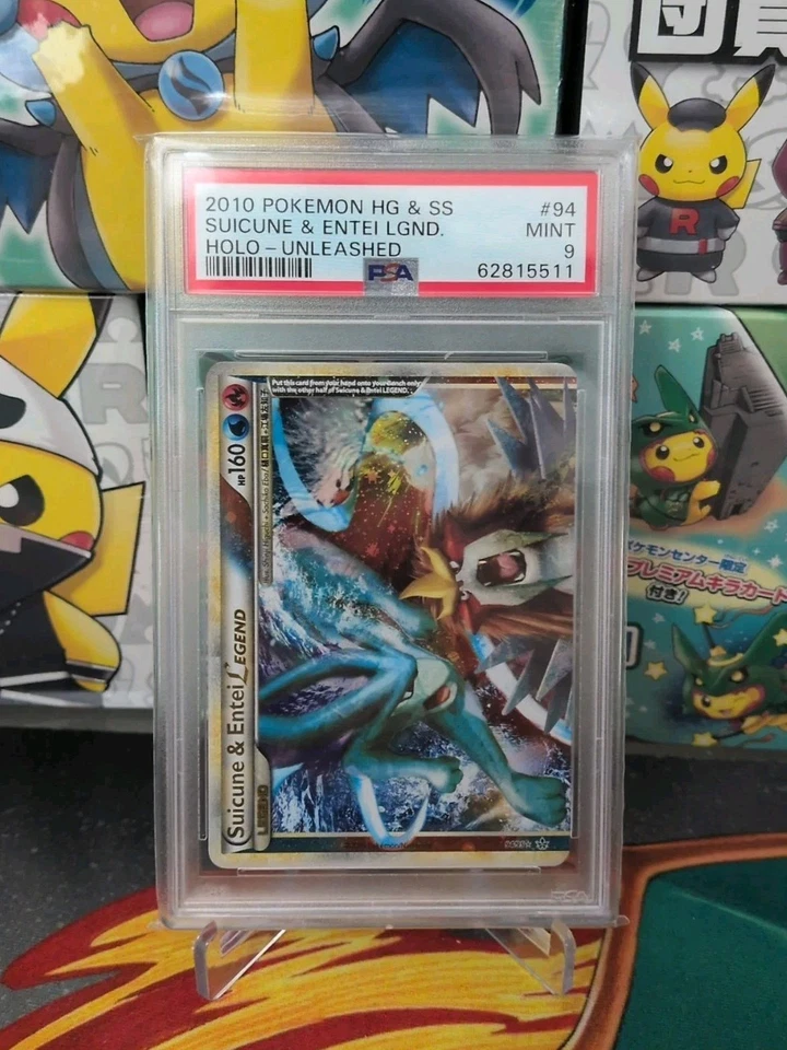 2010 Pokemon Hs Unleashed Holo Entei/Suicune Legend #94 PSA 9 - Image 1 of 1