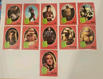 1990 Topps Teenage Mutant Ninja Turtles Complete Sticker Set 11 Stickers - Image 1 of 2