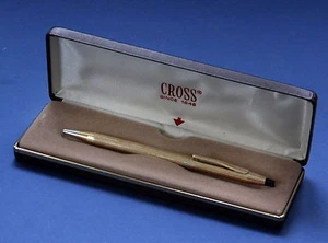 Vintage  Cross 1/20 10K Rolled Gold Ball Point Pen Made in Ireland with Case  - Picture 1 of 6