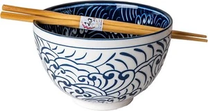 Urban Tokyo Porcelain Japanese Motif Design Ramen Udon Noodle Rice Bowl - Picture 1 of 1