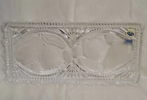 VTG Bleikristall Beyer "Bavarian Harvest" cut lead crystal serving tray 🇩🇪 - Picture 1 of 7